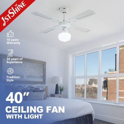 Harga bagus OEM Remote Control Ceiling Fan dengan 1stshine Classic White Finish dan 4 MDF Blades on line
