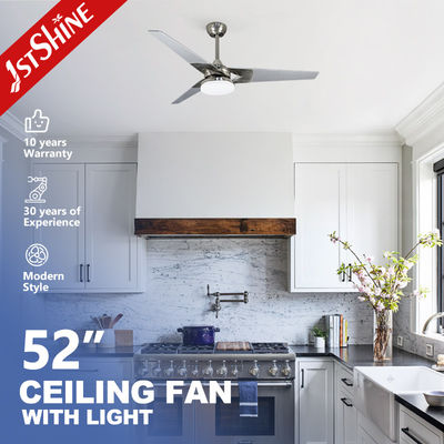 Harga bagus 52 Inch 3 Blades Air Cooling LED Ceiling Fan Light dengan remote control dan MDF Blades on line