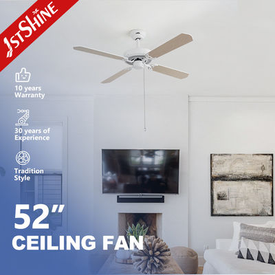 Harga bagus Dekorasi dalam ruangan 35W 52 Inci Fan Langit-langit Dengan Tarik Rantai 4 Mdf Blades AC Motor on line