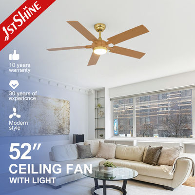 Harga bagus 52 Inci Remote App Control Led Ceiling Fan Air Flow Besar ABS Blade 18w Cahaya on line