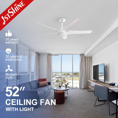 Harga bagus DC Motor 5 ABS Blades Putih 3 Warna Led Light Dekoratif Smart Ceiling Fan Dengan Cahaya on line
