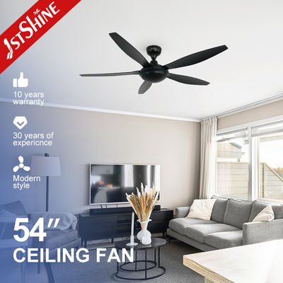 Harga bagus 54 Inch Dc Motor Black Plastic Ceiling Fan Dengan Remote Control 6 Kecepatan on line