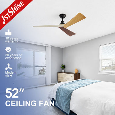 Simple Decorative Ceiling Fan with 3 Color Blades and Energy-Saving DC Motor