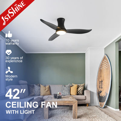 OEM/ODM Ceiling Fan Factory 48 inches Black Flush Mount Ceiling Fan With Dimmable LED Light