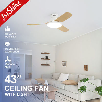 Nordic Style Flush Mounted LED Ceiling Fan with 3 Blades and 6000k Color Temperature