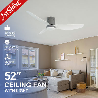 Harga bagus Low Profile Flush Mount Ceiling Fan Dekoratif Dengan Lampu LED Dan Remote Control on line