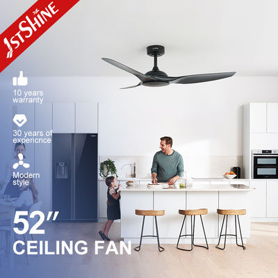 Desain Sederhana Kipas Angin Langit-Langit Hitam dengan Remote Control 6 Kecepatan Tanpa Lampu 1stshine OEM