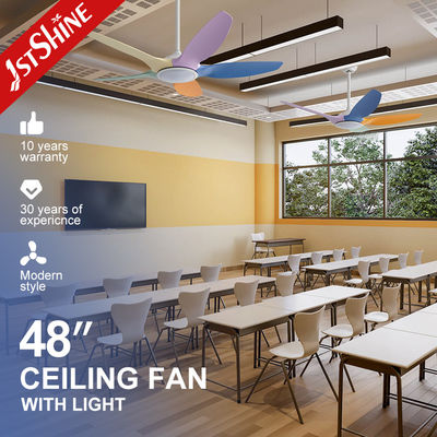 Harga bagus 5 Multi Color Blade Ceiling Fan Dengan Dimmable Led Light Putih Hitam DC Motor Low Noise on line
