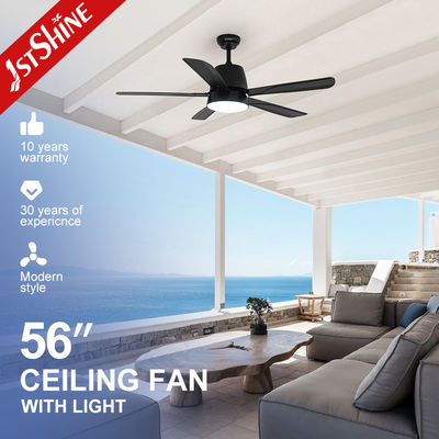 Harga bagus 6 Kecepatan Remote Control Motor DC yang tenang Dekoratif 5 Blade Ceiling Fan Dengan Cahaya on line