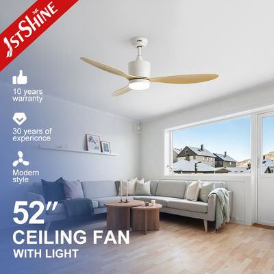 Harga bagus Plastik Blade Downrod Mount Indoor Dimmable LED Ceiling Fan Light Untuk Langit-langit Rendah on line