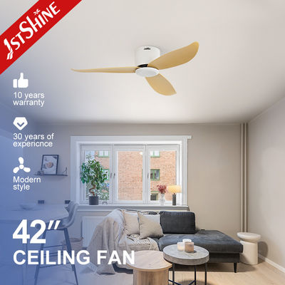 Harga bagus Flush Mounted 42 Inch / OEM Ceiling Fan dengan Smart Remote Control dan 3 Blade Plastik on line