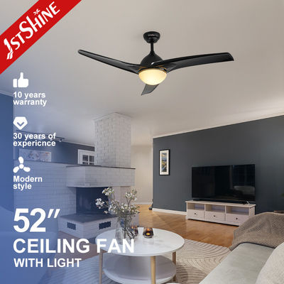 52 Inch DC Pure Copper 6 Speed Ceiling Fan dengan Light Kit dan 3000K Color Temperature