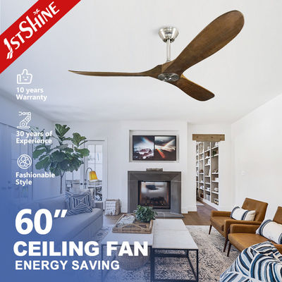 Harga bagus 1stshine Indoor Wooden Blade Ceiling Fan Remote Control Air Cooling Fan dengan DC Motor on line