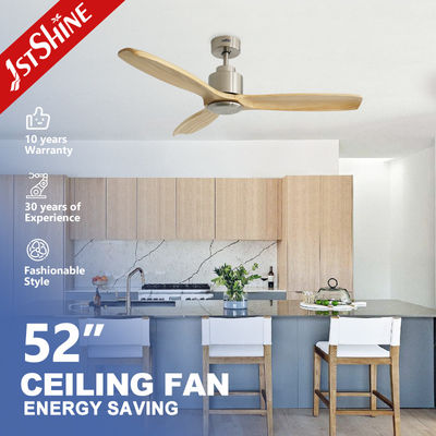 Harga bagus 52 Inch Solid Wood Blade Ceiling Fan Dengan Remote Control on line