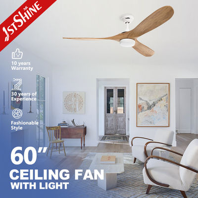 60 Inch Ceiling Fan With Wooden Blade And Dimmable Light Bldc Motor Energy Saving