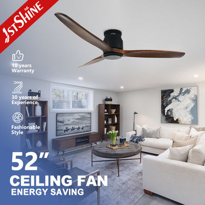 Harga bagus Flush Mount Ceiling Fan Dengan Remote Control，Solid Blade Quiet Motor DC on line
