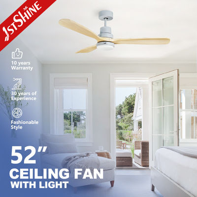 Harga bagus 15W Wood Blade LED Ceiling Fan dengan Lampu dan Wall Control Remote Control APP Control 2- on line