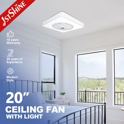Harga bagus 20 Inch Mini Dimmable Led Ceiling Fan 7 PC Blades Putih Selesai Untuk Penggunaan Dalam Ruang on line
