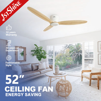 ROHS Solid Wood 52 Inch Smart App Control Wifi Pemanas Langit-langit 220V Dengan DC Motor