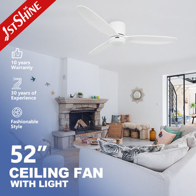 Harga bagus ETL Certified 1stshine Ceiling Fan Flush Mounted atau Ceiling Type dengan lampu LED dan remote on line