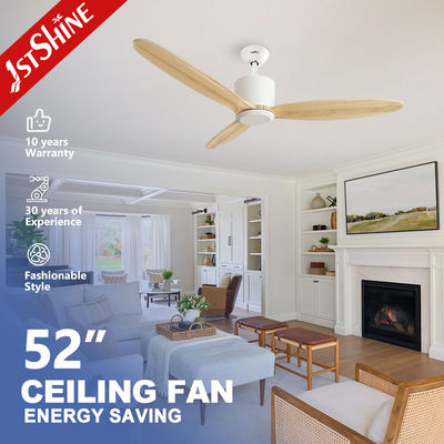 OEM 3 Pisau Kayu 52 Kayu Padat Aplikasi Smart Control Langit-langit Fan Dengan DC Motor