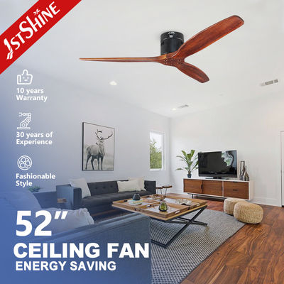 Harga bagus 1stshine Modern Nordic 3 Wooden Blades Flush Ceiling Fan Timer Termasuk untuk Kamar loteng on line