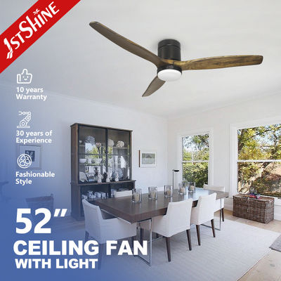 Lower Noise 1stshine Natural Wood DC Ceiling Fan with 3 Blades and 15W LED Light