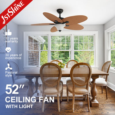 Harga bagus Remote Control 1stshine Ceiling Fan Light dengan 5 ABS Fancy Design Blades dan LED Lighting on line