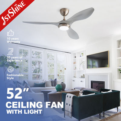 Kipas Angin Langit-Langit 52 Inci Desain Perak Ramping Dengan Lampu Remote Control 6 Kecepatan