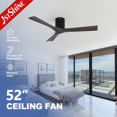 52 inci Fan Langit-langit Kayu Blade Dengan DC Motor Remote Control Kecepatan Tinggi