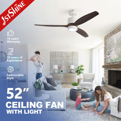 Kipas Angin Langit-Langit LED Jauh Dengan 3 Bilah Kayu Modern Untuk Kamar Tidur