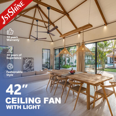 Harga bagus 42 Inch DC Motor Ceiling Fan dengan LED Spotlight dan 6 Speed Choice untuk Ruang Makan dan Ruang Komersial on line